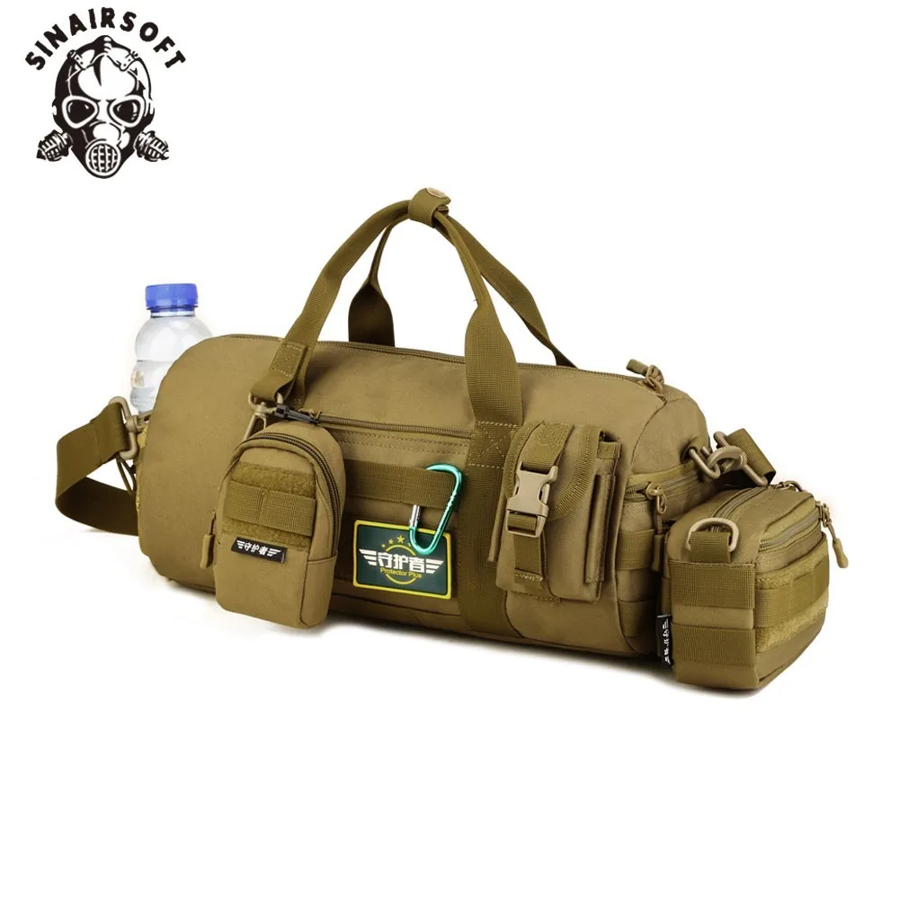 Тактическая цилиндрическая сумка Военная Кроссбоди Molle система 10 дюймов планшет сумка на плечо спортивная рыбалка кемпинг путешествия Туризм Рюкзаки