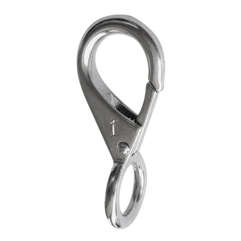 

Rafting 316 Stainless Steel Rigid Fixed Eye Boat Spring Snap Hook Carabiner for Marine Fishing Canoe Kayak Boat Dinghy Accessory