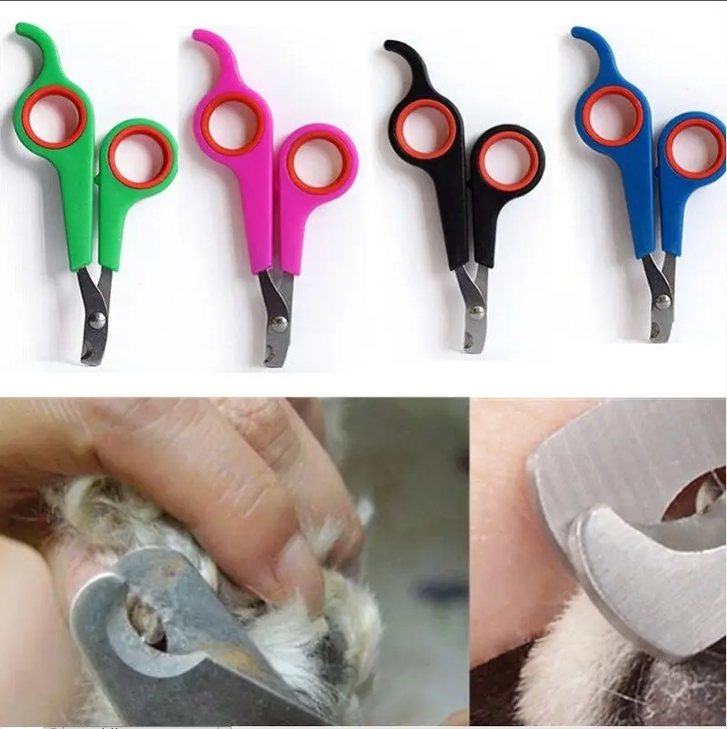 5 цветов, Популярные ножницы для стрижки ногтей для домашних животных, собак, кошек, кусачки для ногтей, ножницы, триммер, инструмент для стрижки
