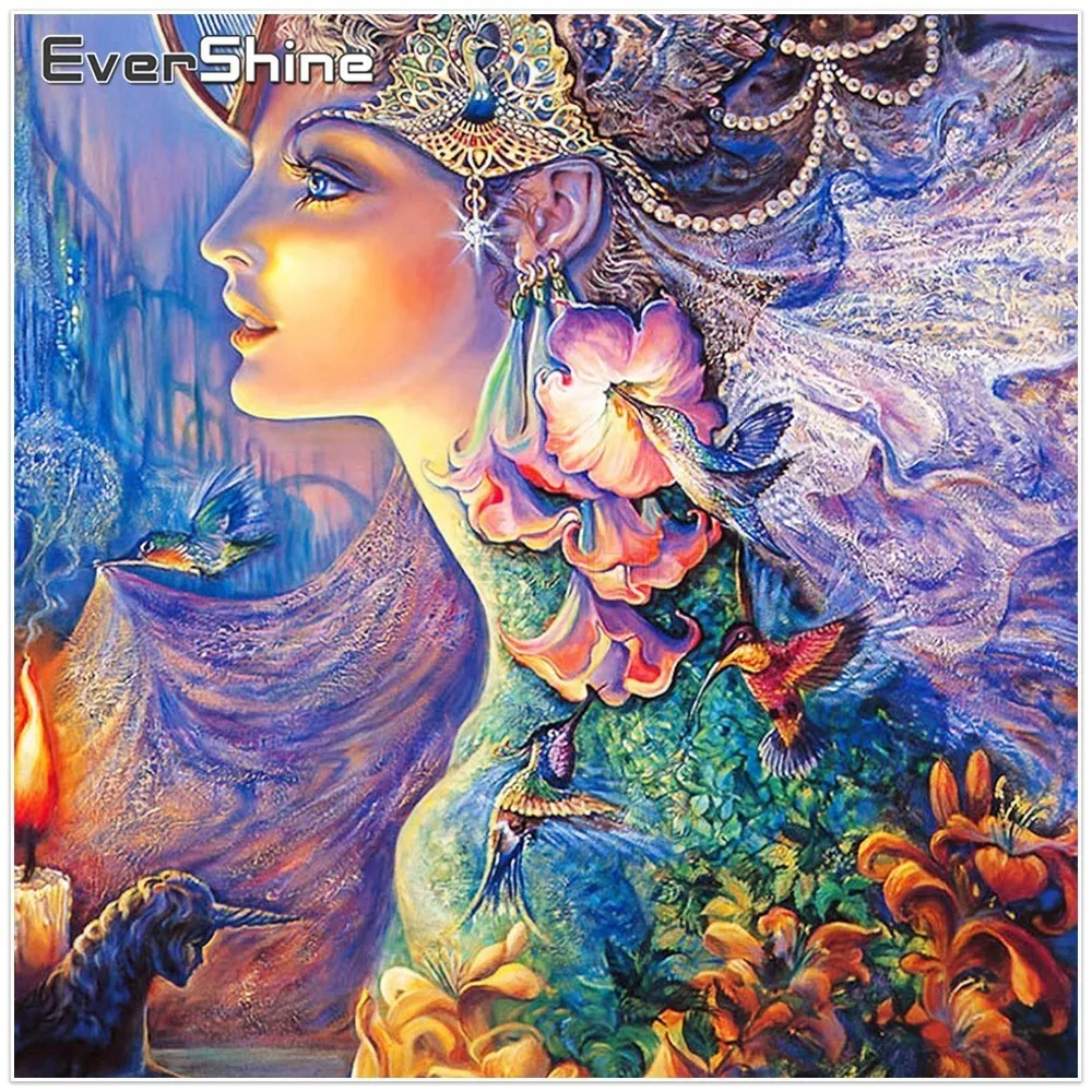 EverShine 5D Diamond Painting Full Square Girl Picture Of Rhinestones