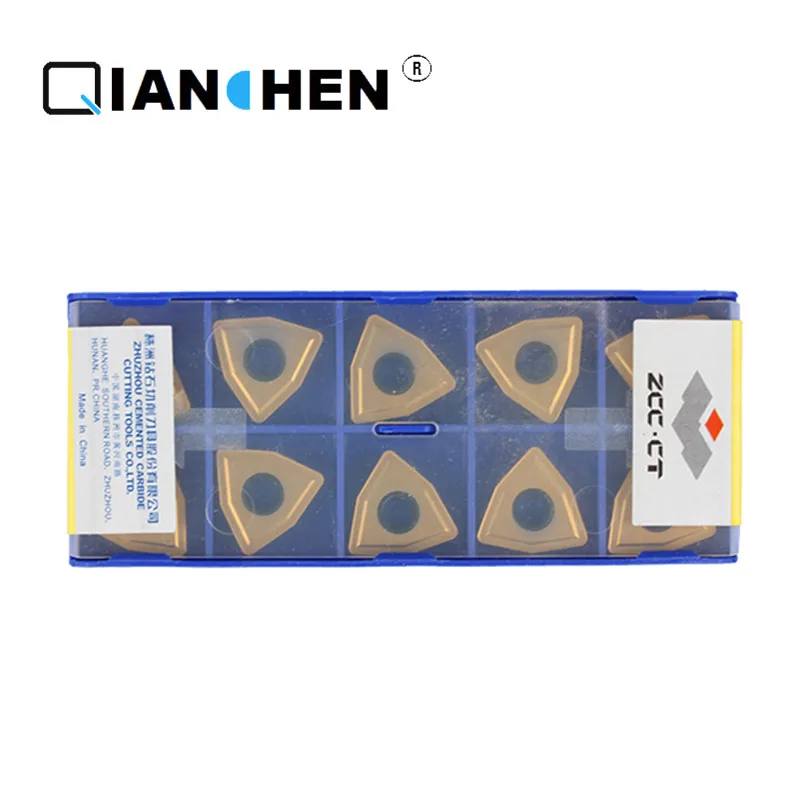 

Original ZCCCT 10pcs high quality high performance high strength CNC industry WCMX080412R-53 YBG201 carbide inserts