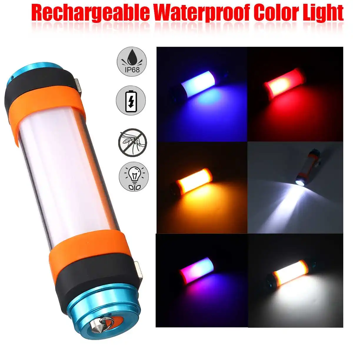 

USB Rechargeable Waterproof Outdoor Camping LED Latern Lights Portable Color Change Insect Mosquito Repellent Night Lamp