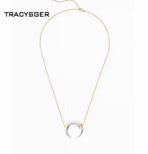 

AM-XL0044/TRACYSGER/crescent silver necklace