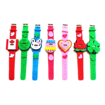 

20pcs Cute Decor Beautiful Creative Cartoon Electronic Watch Felt Watch Student Watch for Child Girl Kid