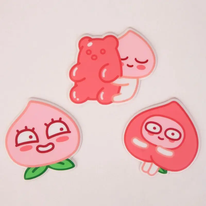 

Korea Design Originality Hand Portable Makeup Mirror Lovely Delicate Fart Peach