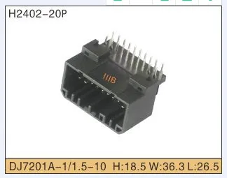 

5set 20P Automobile Waterproof Automotive Line Terminal Auto Wire Terminals Electrical 20 Pin Connectors Dj7201a-1/1.5-10