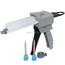 10:1 Ratio 50ml Cartridge Dispenser Gun Mixing Guns Manual Dispense Gun AB Glue Dual Cartridge Glue Mixing Nozzle Mixed Nozzle