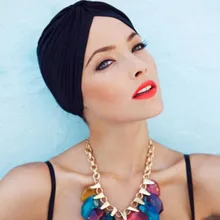 Rozciągliwy Turban muzułmański kapelusz damski kapelusz moda stałe bandaż bandany pałąk Wrap Chemo hidżab wiązane indyjski kapelusz z kapturem