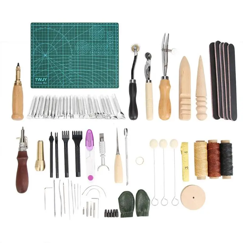 

50pcs Craft DIY Handmade Tools Punch Edger Trench Device Belt Puncher Set Leather Hand Tools Hot Sale Dropshipping