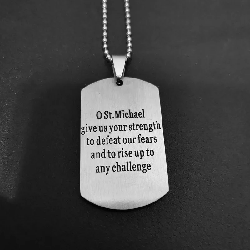 Колье с овальной подвеской Saint Michael Pewter ювелирные изделия из нержавеющей стали