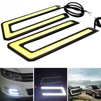 

2pcs 14CM Daytime Driving Fog Lights Vehicle Daytime Running Light COB LED Car Lamp External Lights Auto Waterproof Car Styling