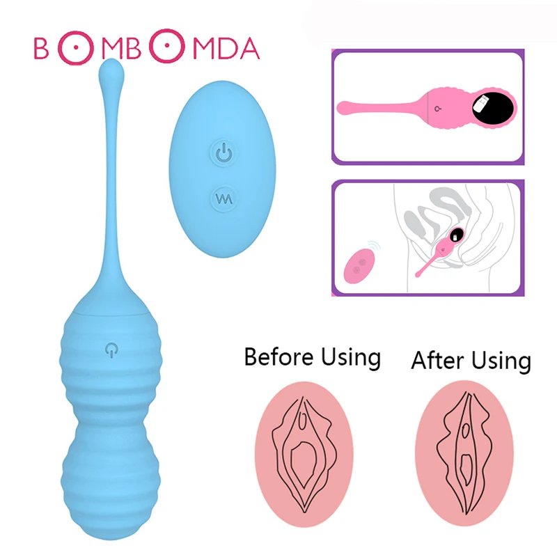 Vibration Vaginal Jumping Egg Remote Control Kegel Ball Vaginal Exercise Trainers Sex Toys for Woman Masturbation