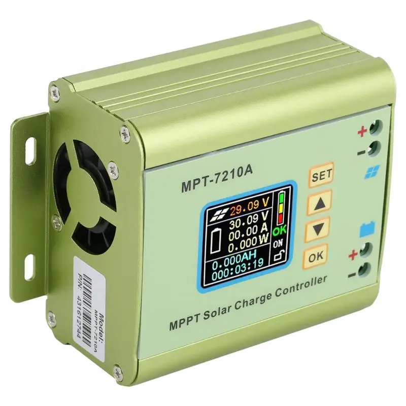 MPT 7210A контроллер солнечной батареи из алюминиевого сплава LCD MPPT Контроллер