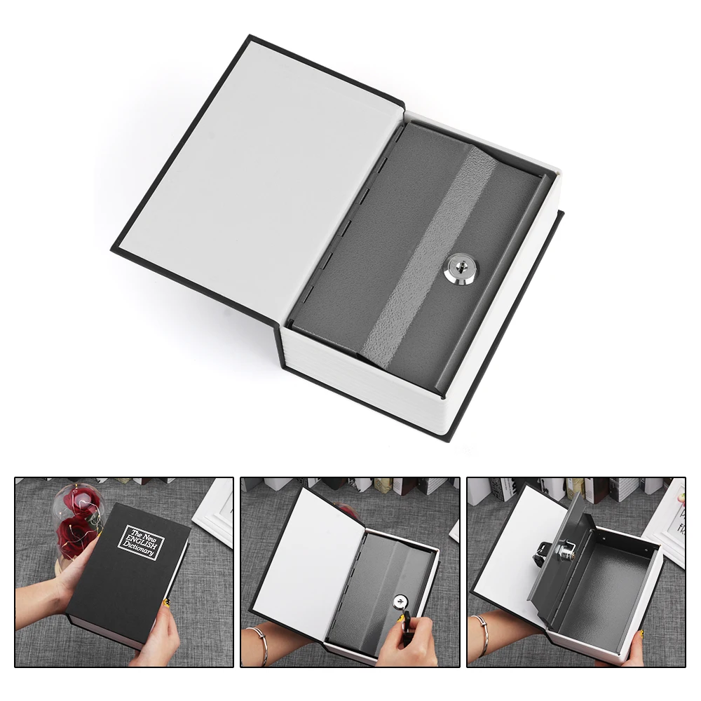

Emulational Book Strongbox With Key Cash Coin Safe Deposit Box Sundries Storage Box Mini Child Money Box