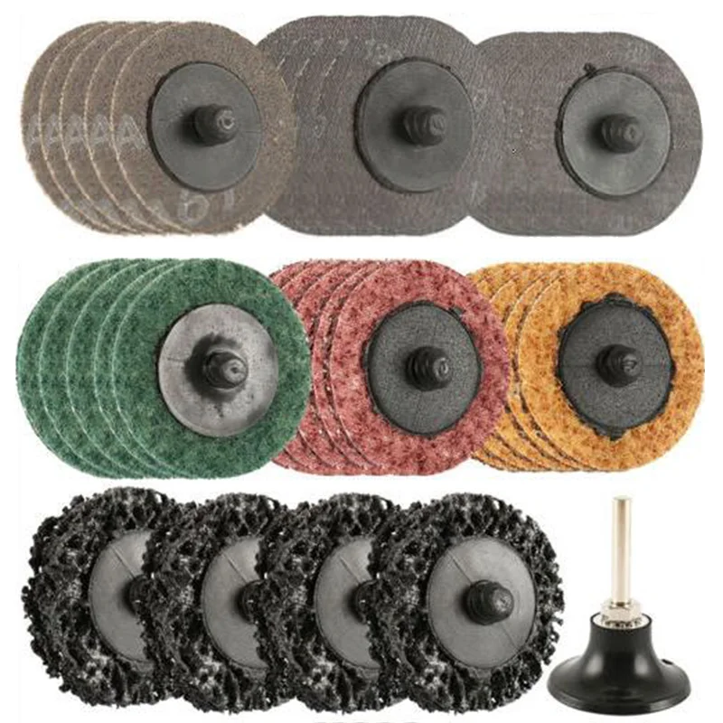 

35Pcs Sanding Discs Set 2" Type R Roll Lock Discs Pads Sanding Roloc Abrasives
