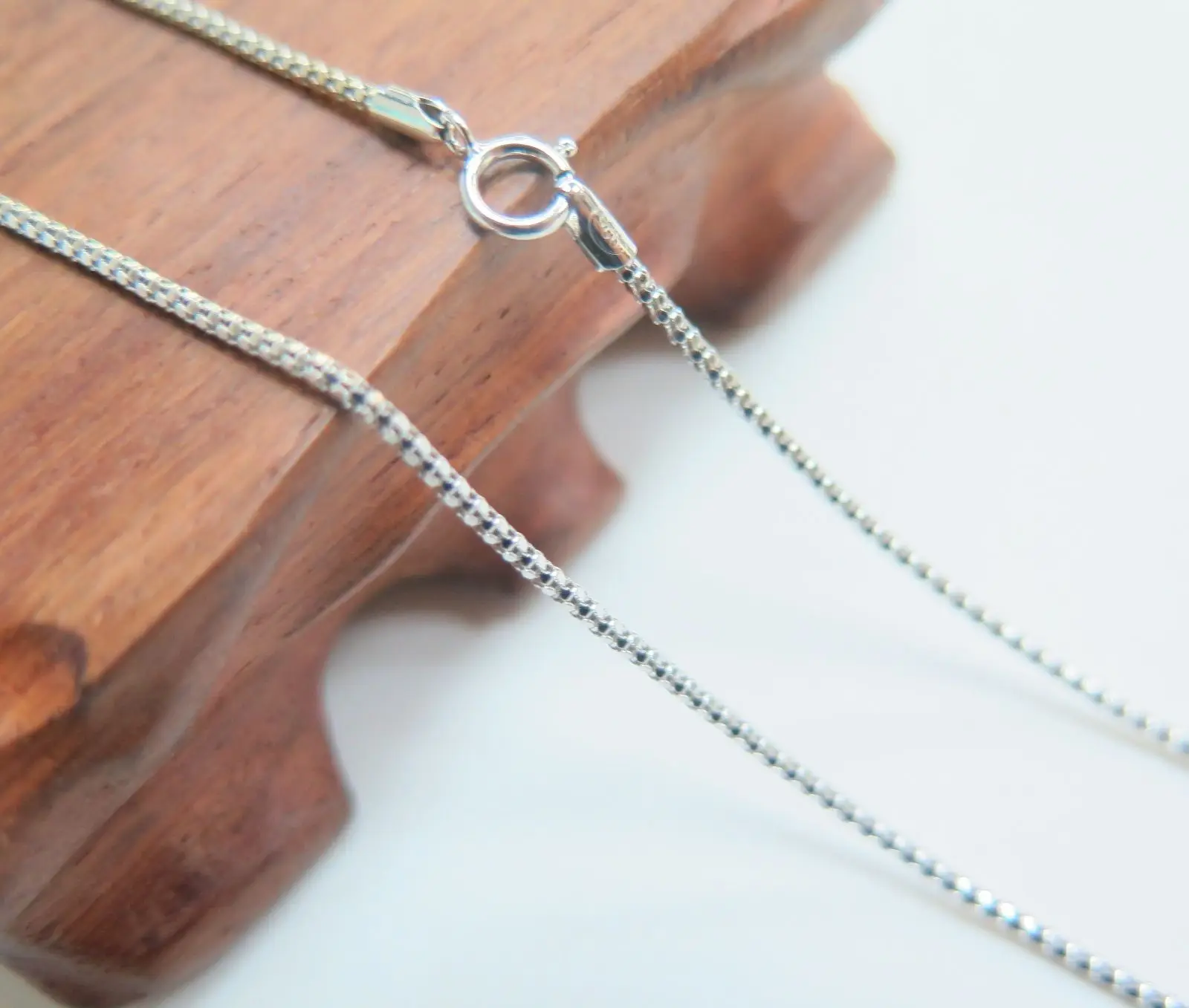 

20 inch Pure 925 Sterling Silver Necklace 2.0mm Popcorn Link Chain S925