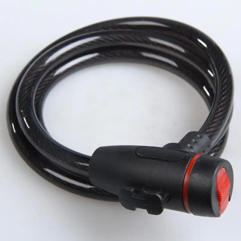 

Universal 100cm x 12mm Length Bike Lock Anti-Theft Steel Coil Cable Motorcycle Lock Mountain Bike Lock with Key Bike Accessories