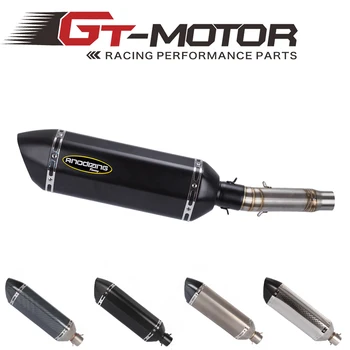 

GT Motor-Slip on FOR HONDA CB300 Motorcycle Link Pipe Stainless Steel carbon fiber Exhaust Muffler Silence Set Link Middle Pipe