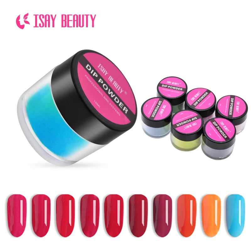 

ISAYBEAUTY Dip Powder Nails Dipping Nails Get Stronger Natural Long lasting Nail No UV Light (S041--S060)