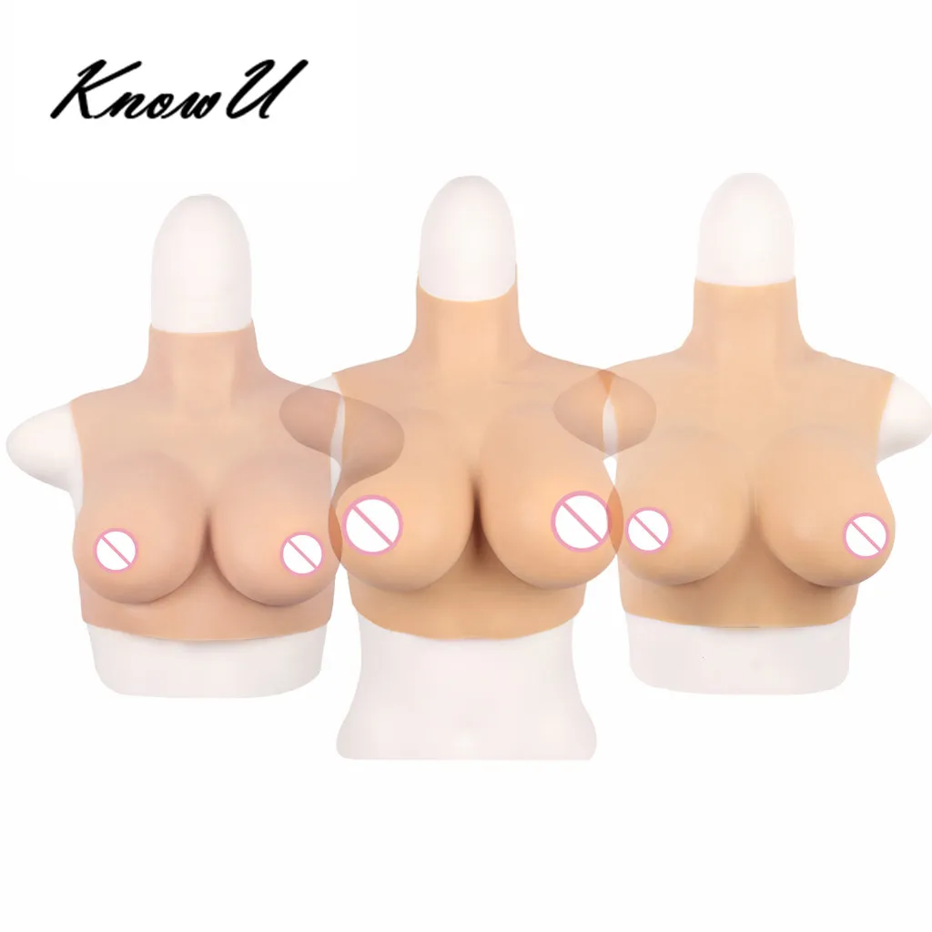 

KnowU C/D/F Cup Silicone Breast Forms Half Body Tight Suit Transgender Drag Queen For Man crossdresser