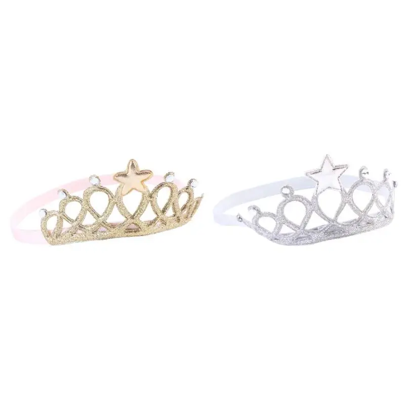 Baby Headband Star Crystal Crown Headband Fiber Hair Band Headwear Baby Hair Accessories Baby Girl Headbands Hair Accessories