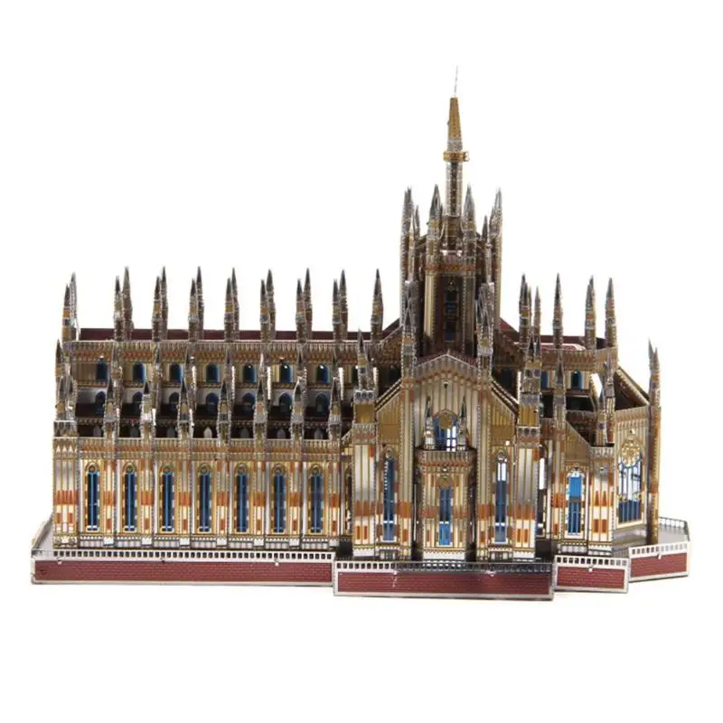 

3D Metal Puzzle DIY Simulation Church Building of Church Model Laser Cut Building Jigsaw Toys For Children