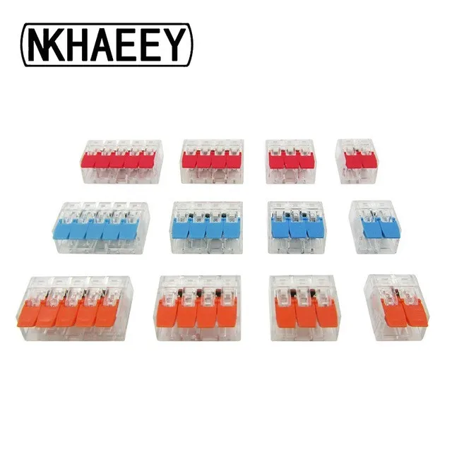 

Free Shipping (5pcs/lot) WAGO mini fast wire Connectors,Universal Compact Wiring Connector push-in Terminal Block PCT 412-415