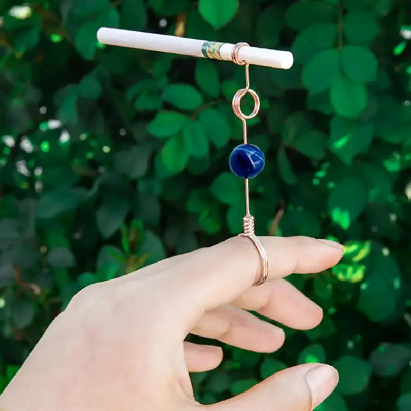 

Cigarette Holder Ring Innovative Dual-Ring Cigarette Holder Smoking Set For Men Women Protable Cigarette