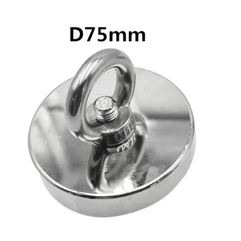 HOT D75Mm держатель сильный Мощный спасательный Неодимовый Крюк магнит потянув