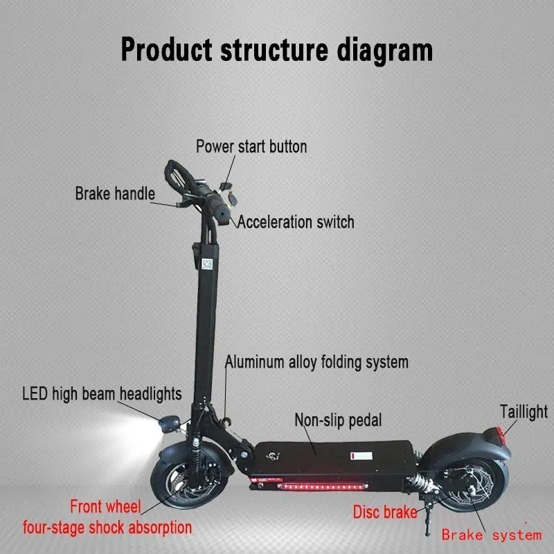 Clearance 10-inch single-drive electric bike bicycle Mini folding skateboard Adult travel scooter bike e-bike 5