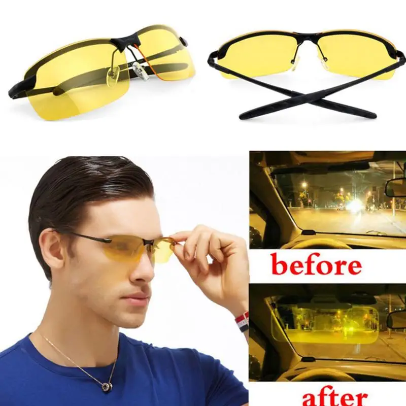 Anti Glare Dazzle Polarizer Car Drivers Night Vision Goggles Polarized