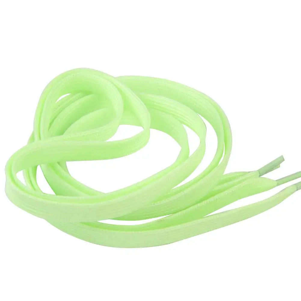 luminous shoelace glow in the dark color fluorescent shoelace Athletic Sport flat shoe laces