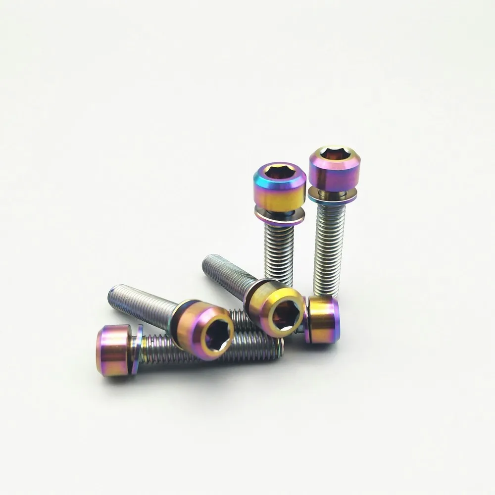 

Ti Bolt M6 x35mm with Captive Washer for Handle Bar Titanium Bolts Column Head Hexagon Socket Ti Screws Ti Fastener