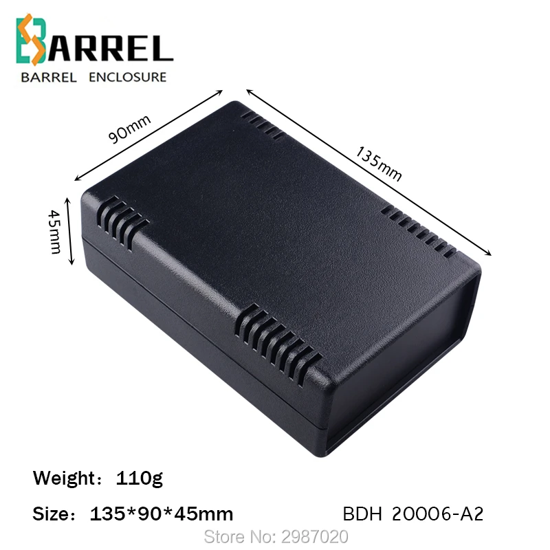 135*90*45 мм ABS черные коробки для электронных проектов diy пластиковый корпус распределительная коробка маленькая настольная коробка управления