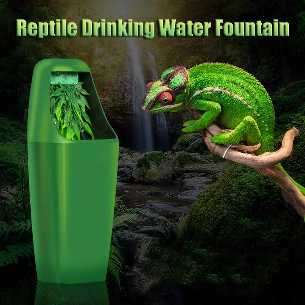 11X27cm ABS Automatic Reptile Water Drinking Filter Feeding Drinkers