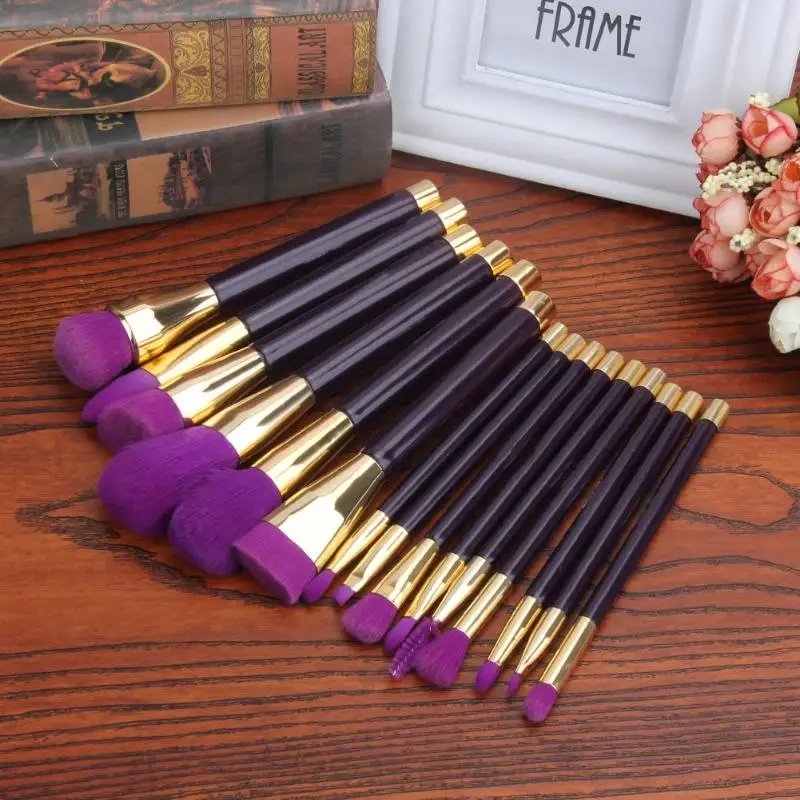 

15pcs Maquiagem cosmetic makeup brush set Powder Foundation Eyeshadow Eyebrow Lip Eyeliner Brush Cosmetic Tool Blush Brush