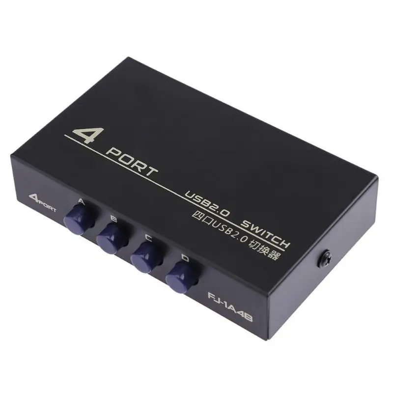

USB 2.0 4 Ports Sharing Switcher Selector Adapter Box Hub for PC Scanner