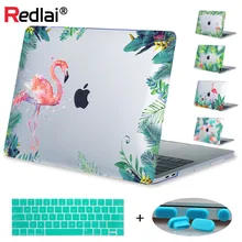 Redlai пластиковый жесткий чехол с принтом для Macbook 1" Pro 13 15 Touch bar A1706 Air 13 Pro retina 13 15 Фламинго чехол для ноутбука
