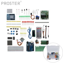 Proster Kit de démarrage pour débutant platine de prototypage arduino capteur 1602 LCD fil de démarrage UNO R3 résistance(China)