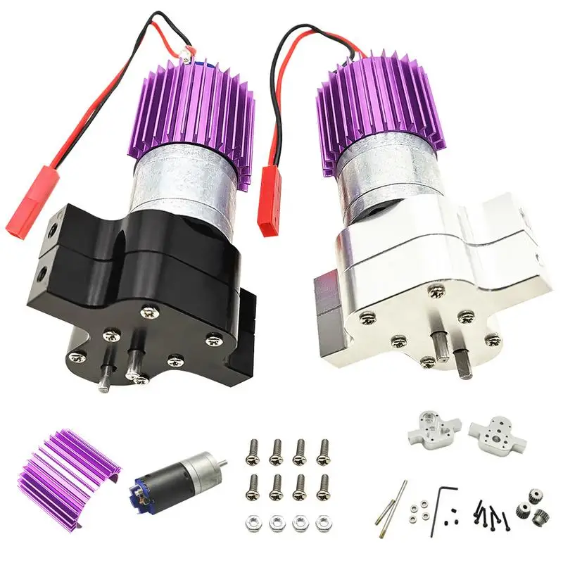 

4WD 6WD Speed Change Gear Box Metal Gearbox With 370 Brush Motor Anodizing treatment for heatsink mount base for WPL RC Car