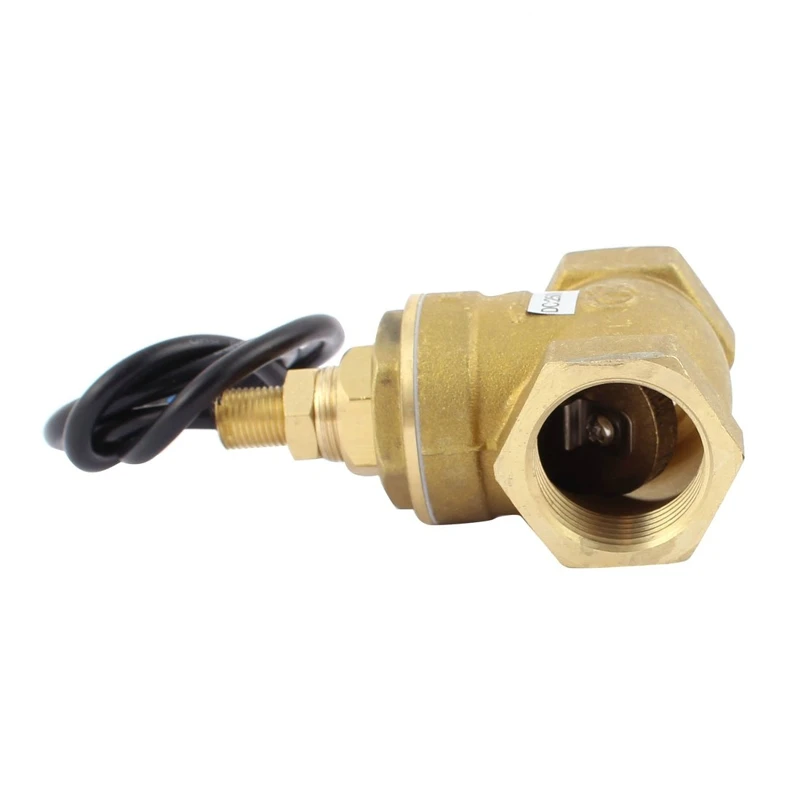 USB-FS43TA Baffle Type Flow Sensor Switch Reed Switch Brass Sensor 5-40L/min 5-24V DC 0.3A 2 wire