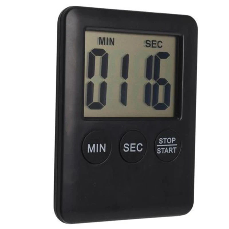 

1X Waterproof Bathroom Timer Wall Clock Digital LCD Thermometer Hygrometer Black