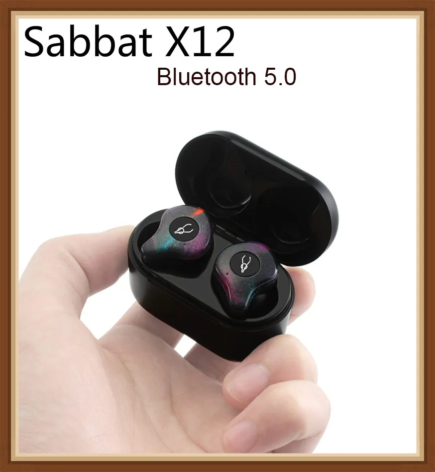 Fones de Ouvido à Prova Fone com Controle Ipx5 sem Fio Sabbat Bluetooth Esporte Dwireless Água Botão Microfone Cancelamento Ruído Estéreo X12 5.0
