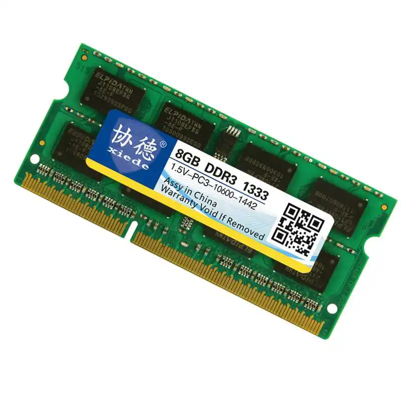 Модуль оперативной памяти ноутбука Xiede Ddr3 1333 Pc3-10600 204Pin Dimm 1333Mhz для ноутбуков