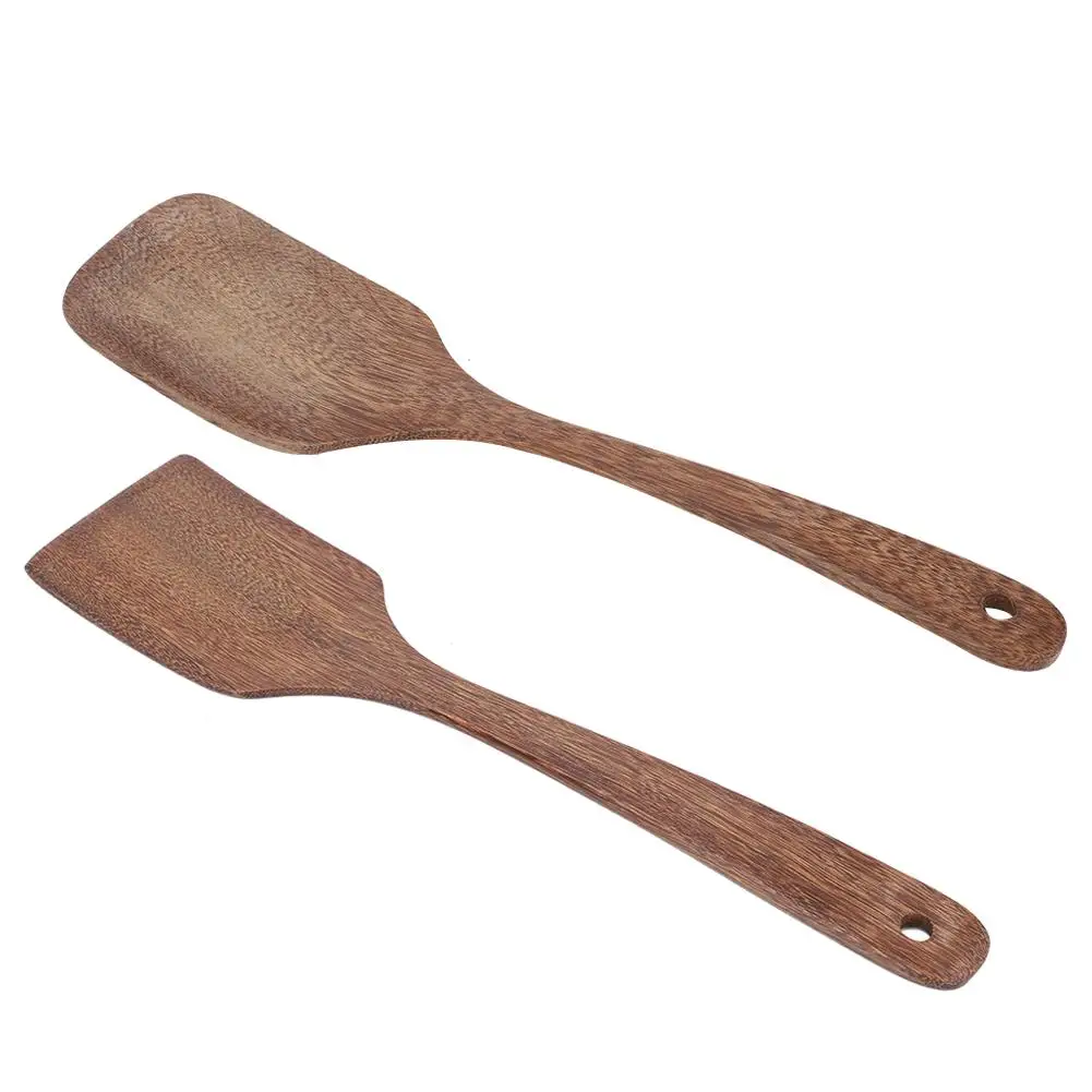 Новая здоровая деревянная лопатка с длинной ручкой кухонная Лопатка деревянная лопатка кухонный инструмент для антипригарной сковороды рисовая ложка