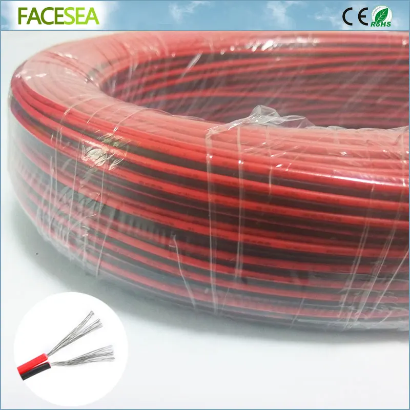 

200M/lot 2pin 3pin 4Pin 5pin Extension wire 22 AWG Wire Connector Cable For 3528 5050 LED Strip