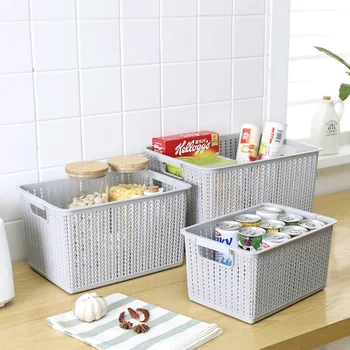 

Rattan Storage Baskets for Food Plastic PP Large Hollow Bedroom Finishing Children's Toys Supplies Bins
