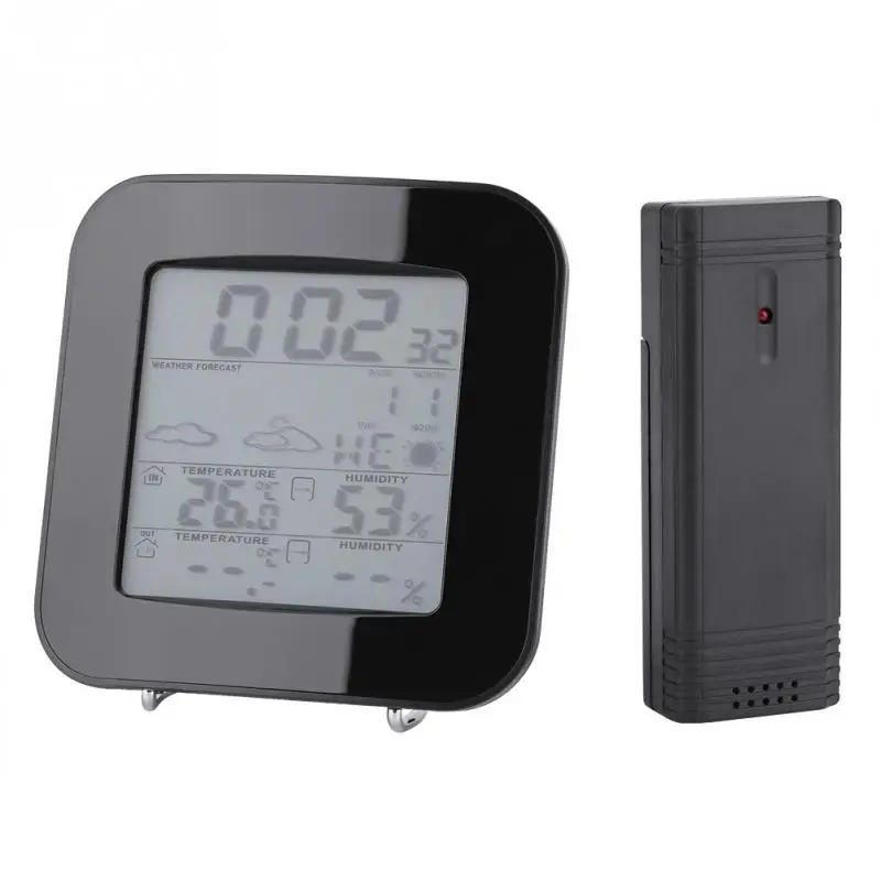 

1 pcs Wireless Weather Station Alarm Clock Snooze Outdoor Indoor Thermometer Hygrometer Temperature measuring instrument Timer