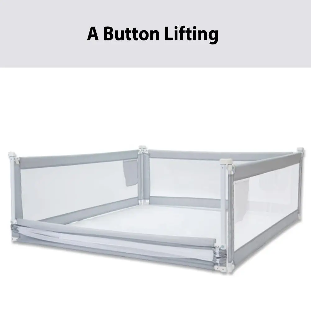 Kidlove Double Buttons Vertical Lifting Bed Fence Playing Safety Gate for Kids Baby Infant Kidlove Double Buttons Vertical Lifting Bed Fence Playing Safety Gate for Kids Baby Infant