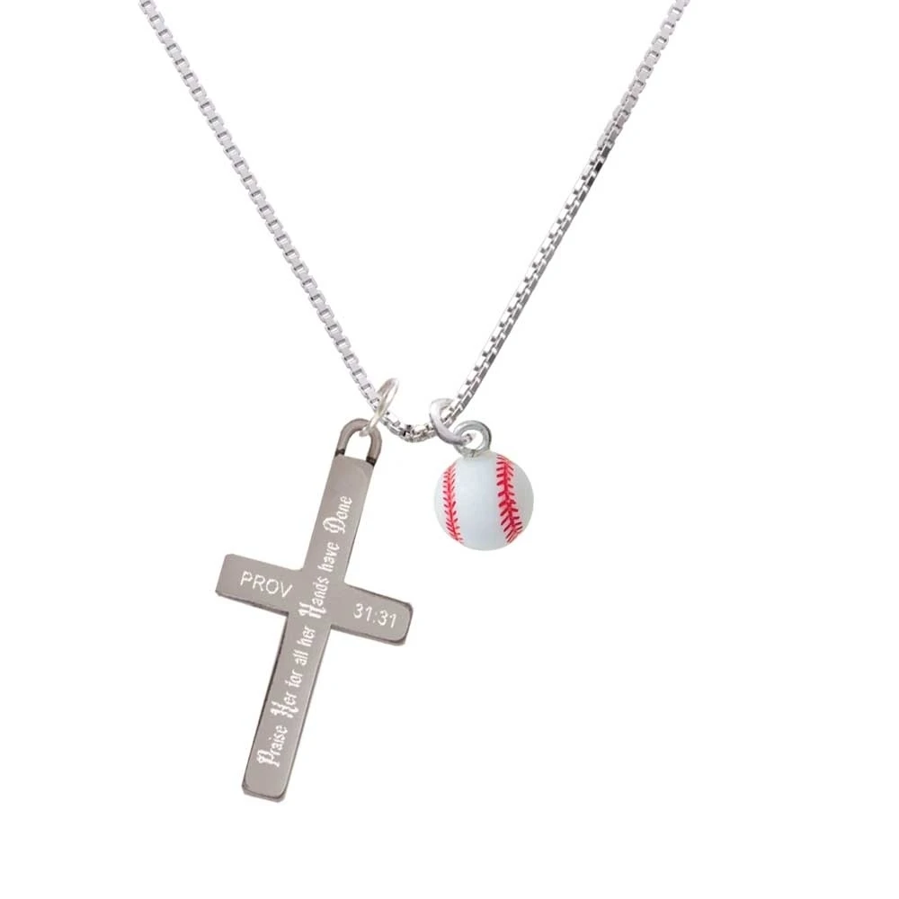 Resin Baseball Praise Her Cross NecklacePendants AliExpress